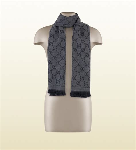 grey gucci scarf fake|gg jacquard pattern knitted scarf.